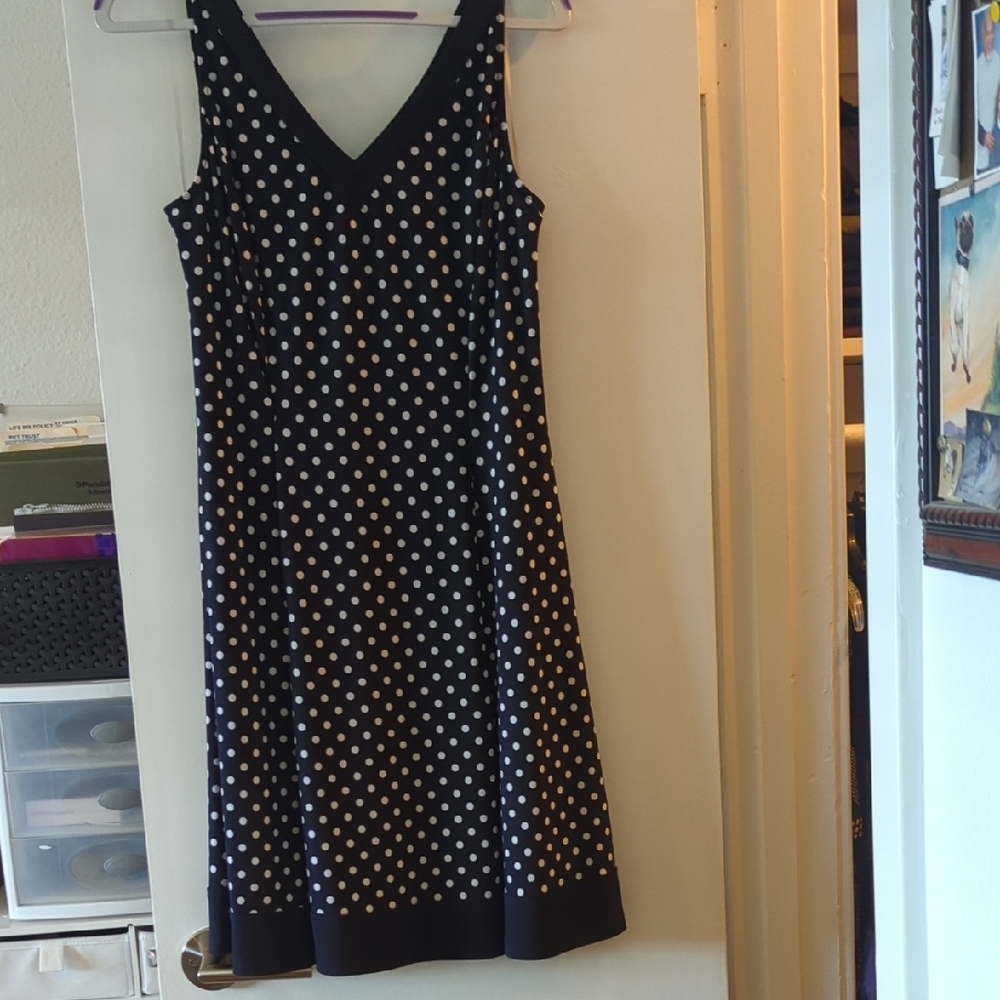 Ralph Lauren Polka Dot Midi Dress